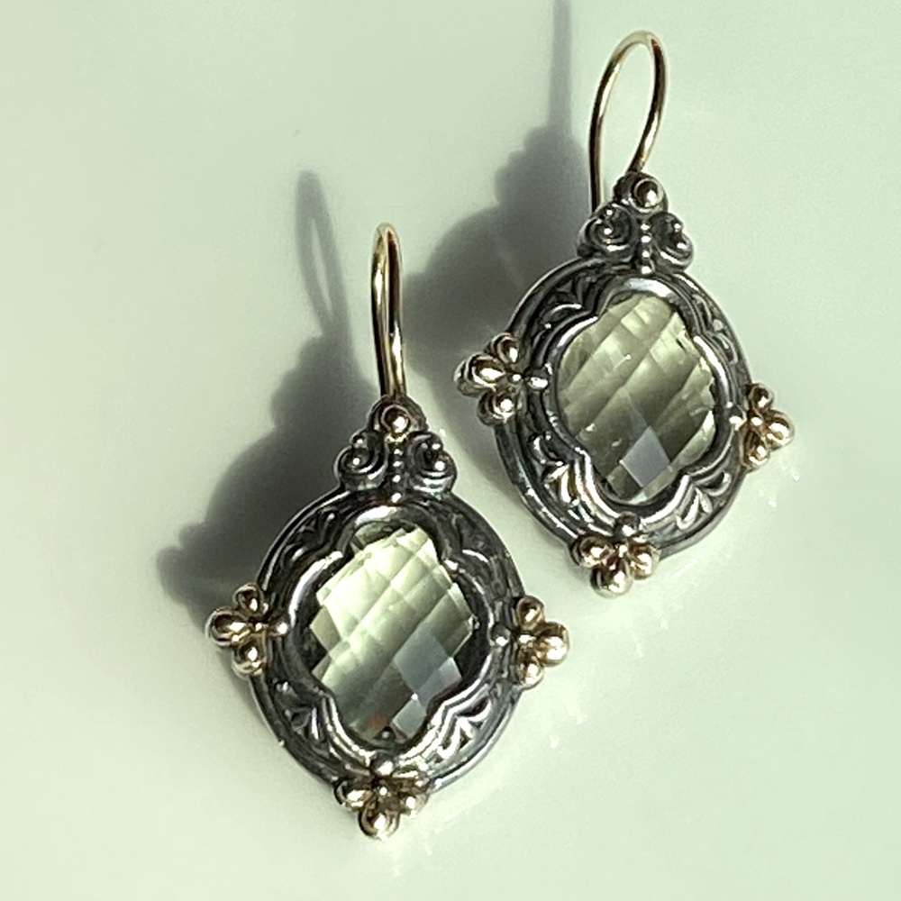 Konstantino 18k & Sterling Silver Prasiolite Earrings
